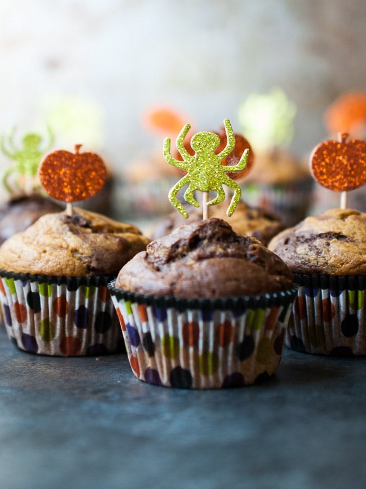 Pumpkin Chocolate Swirl Muffins