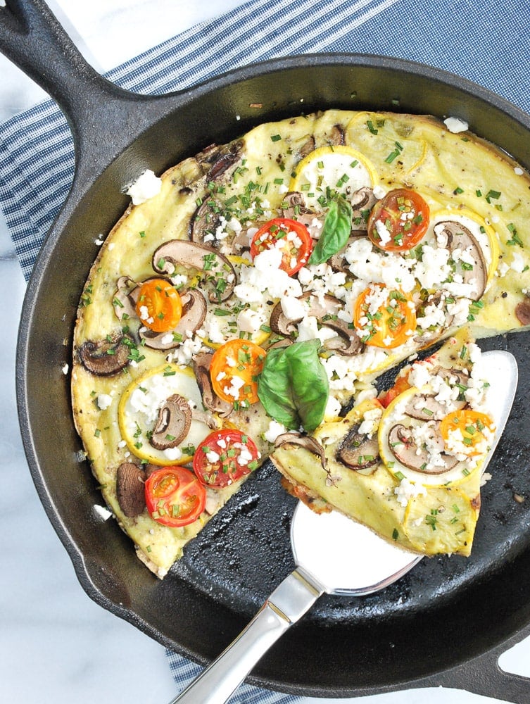 Zucchini Mushroom Frittata-6