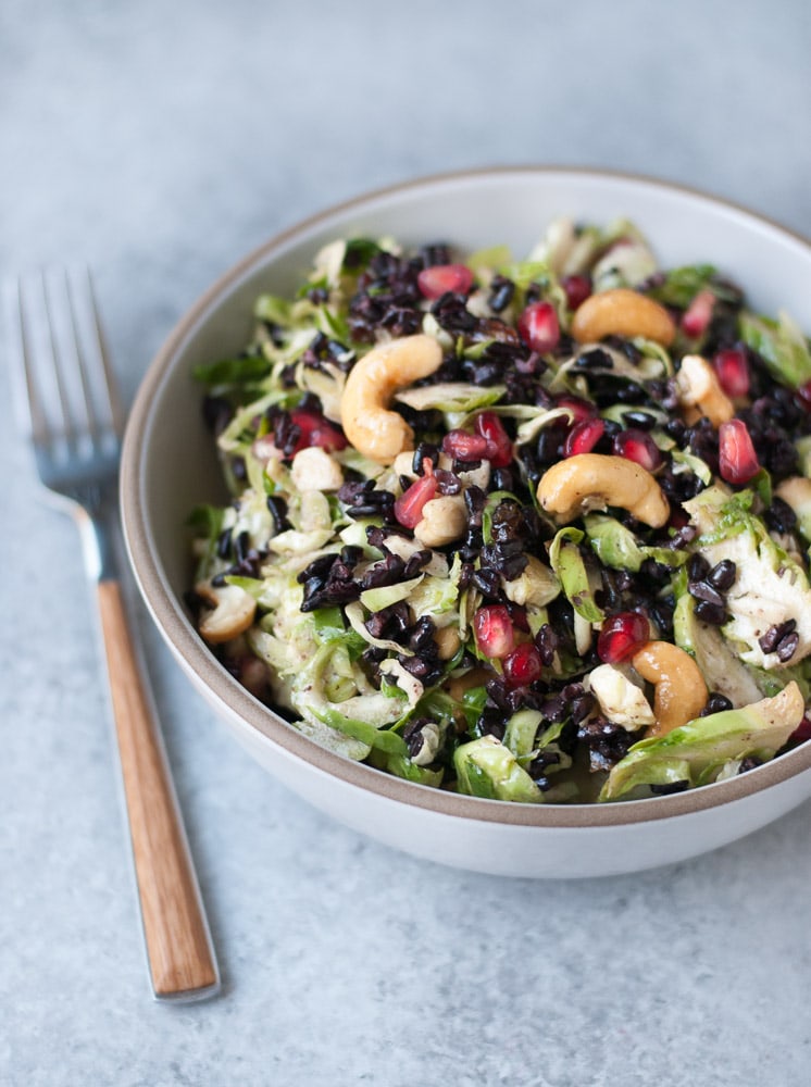 Shaved Brussels Sprouts Salad with Lemon Caper Dressing-4