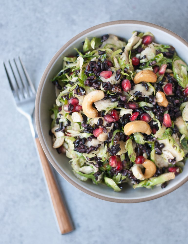 Shaved Brussels Sprouts Salad with Lemon Caper Dressing-5