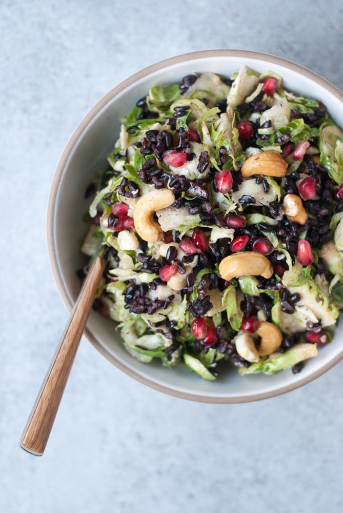 Shaved Brussels Sprouts Salad with Lemon Caper Dressing-6
