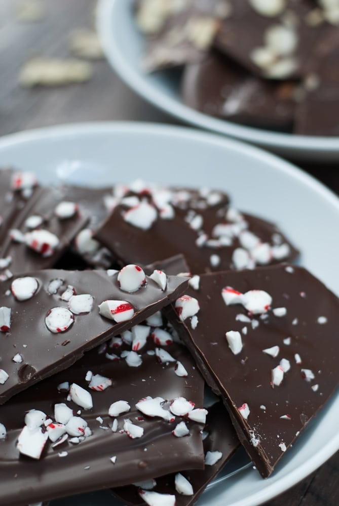 Dark Chocolate Peppermint Bark-7