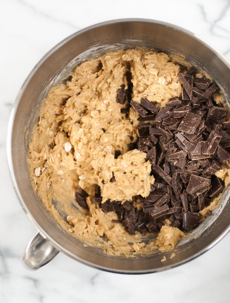Dark Chocolate Chunk Oatmeal Peanut Butter Cookies-2