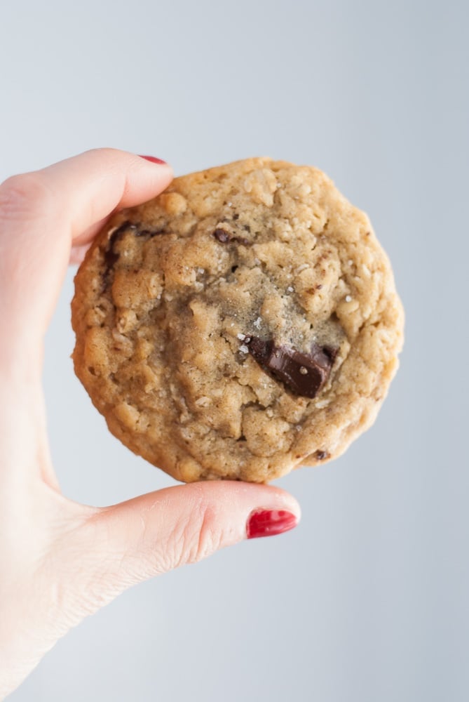 Dark Chocolate Chunk Oatmeal Peanut Butter Cookies-6