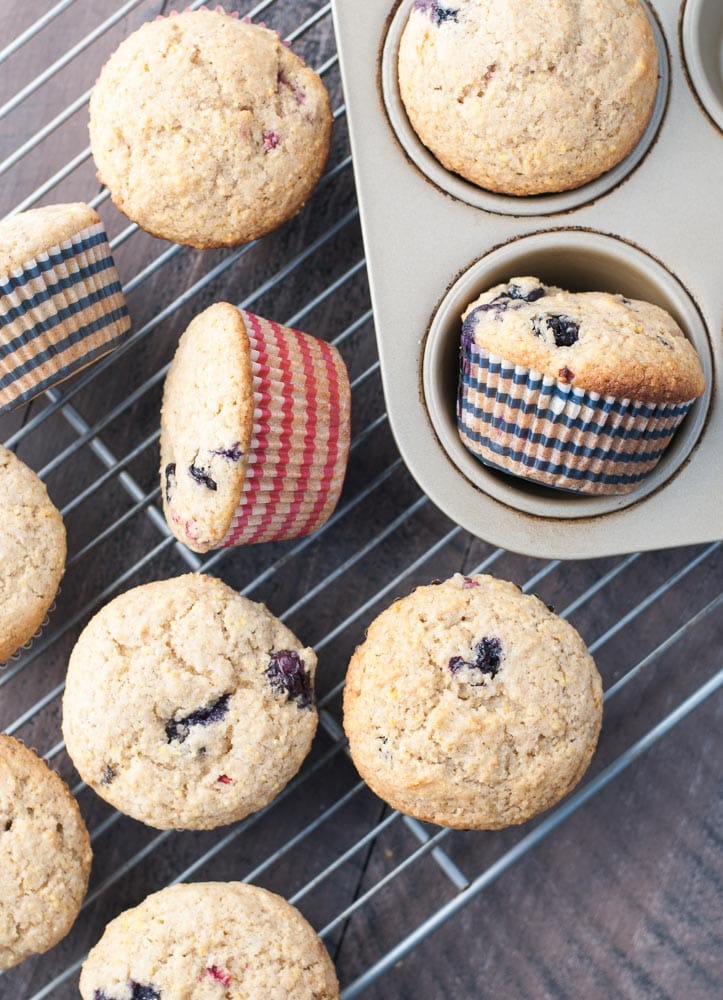 Whole Wheat Berry Corn Muffins-6