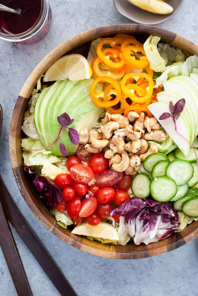 Butter Lettuce Salad with Salt & Pepper Honey Cashews-2