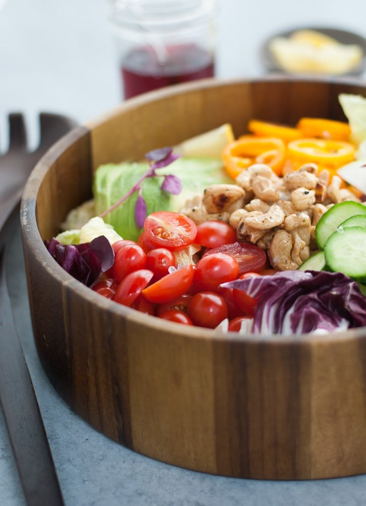 Butter Lettuce Salad with Salt & Pepper Honey Cashews-3