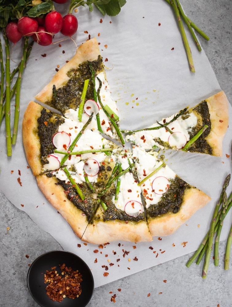Pesto, Asparagus, & Burrata Pizza-4