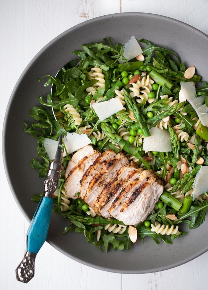 Spring Pasta Salad w- Asparagus, Peas, & Greens-5