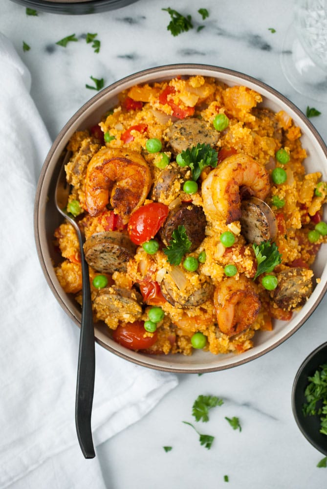 Cauliflower Rice Paella-3