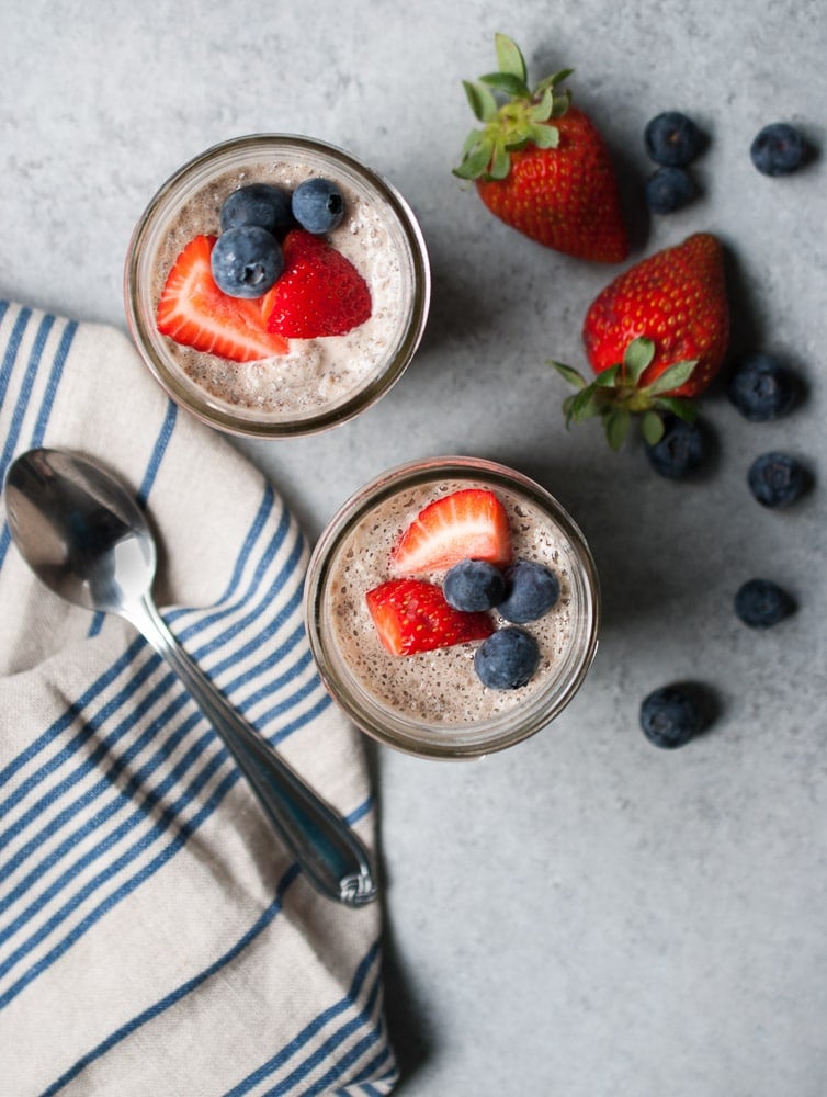 Almond Butter & Jelly Chia Pudding
