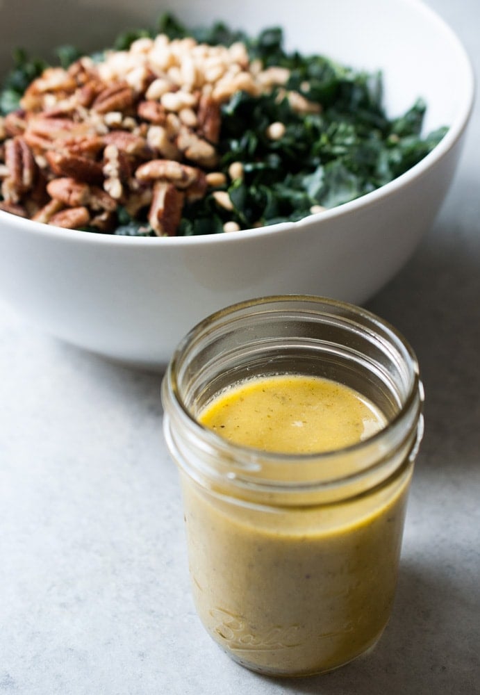 Chopped Kale Salad w- Pecans, Cranberries, & Herb Dressing