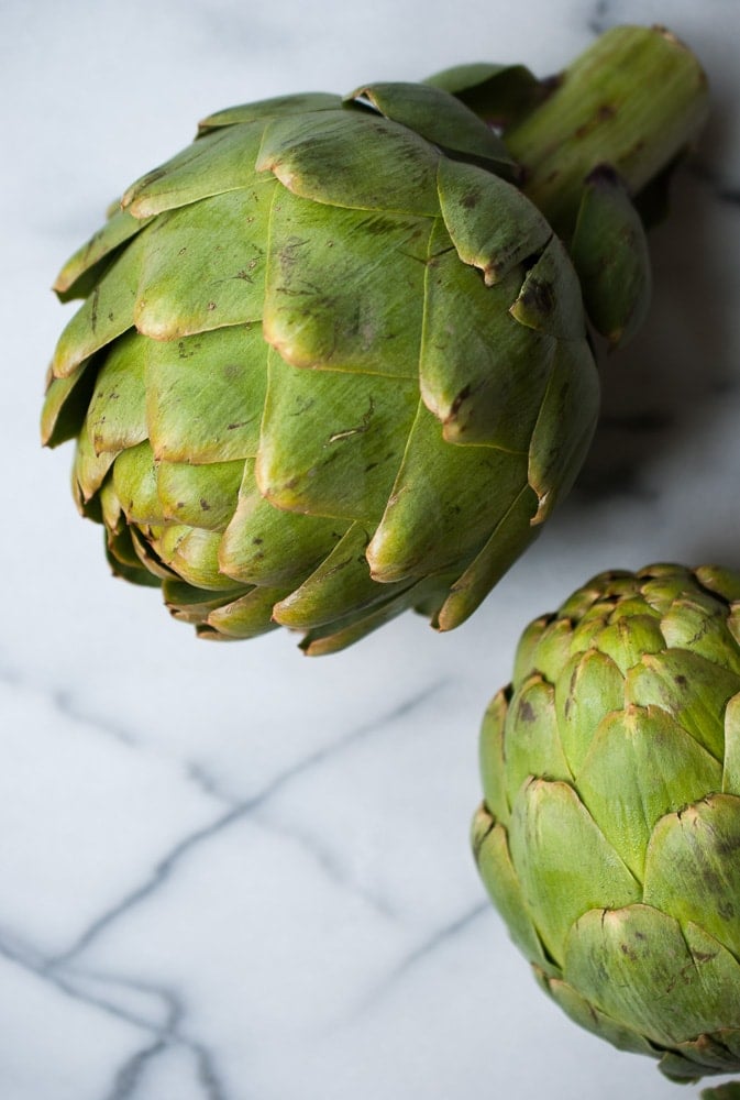 Grilled Artichokes w/ Garlic Lemon Mayo