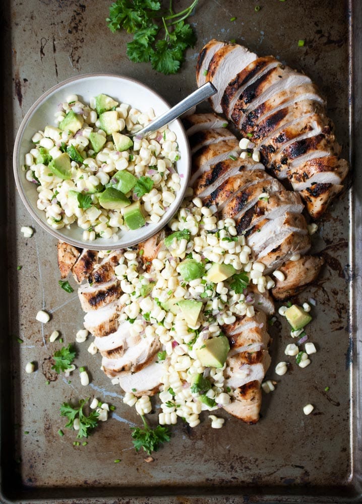 Herb Grilled Chicken w/ Fresh Corn Salsa