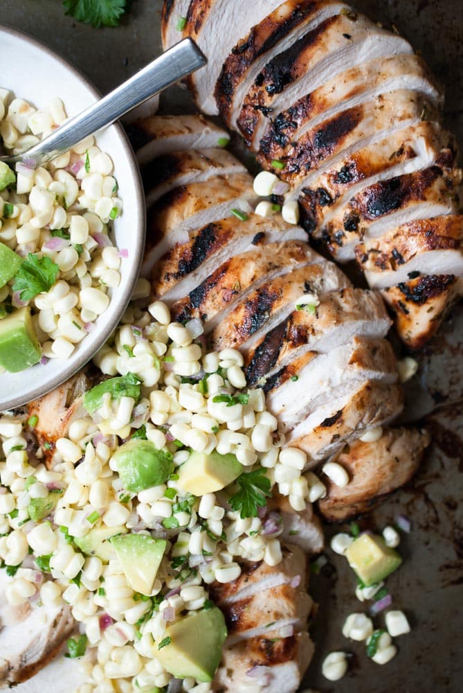 Herb Grilled Chicken w/ Fresh Corn Salsa