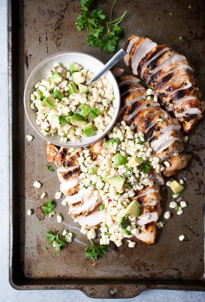 Herb Grilled Chicken w/ Fresh Corn Salsa
