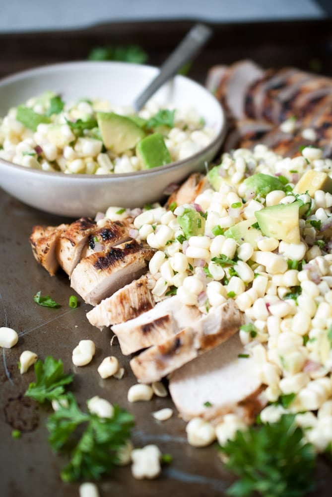 Herb Grilled Chicken w/ Fresh Corn Salsa
