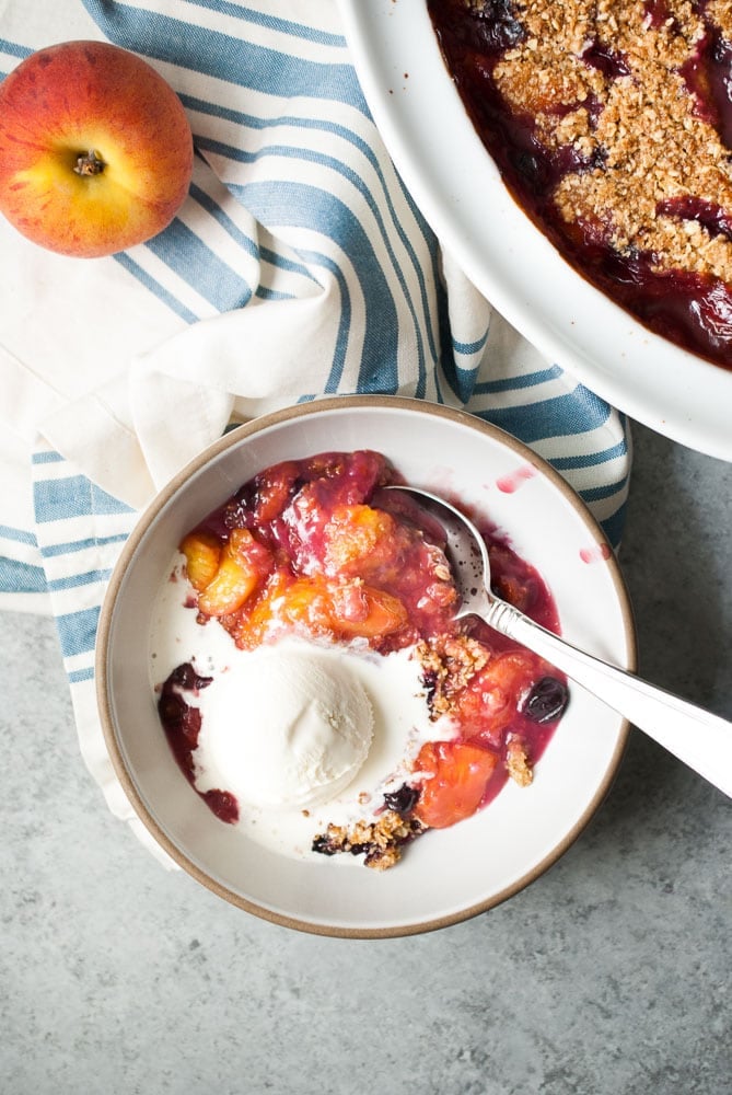 Peach & Blueberry Cobbler