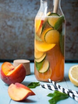 Sparkling Peach & Cucumber Lemonade