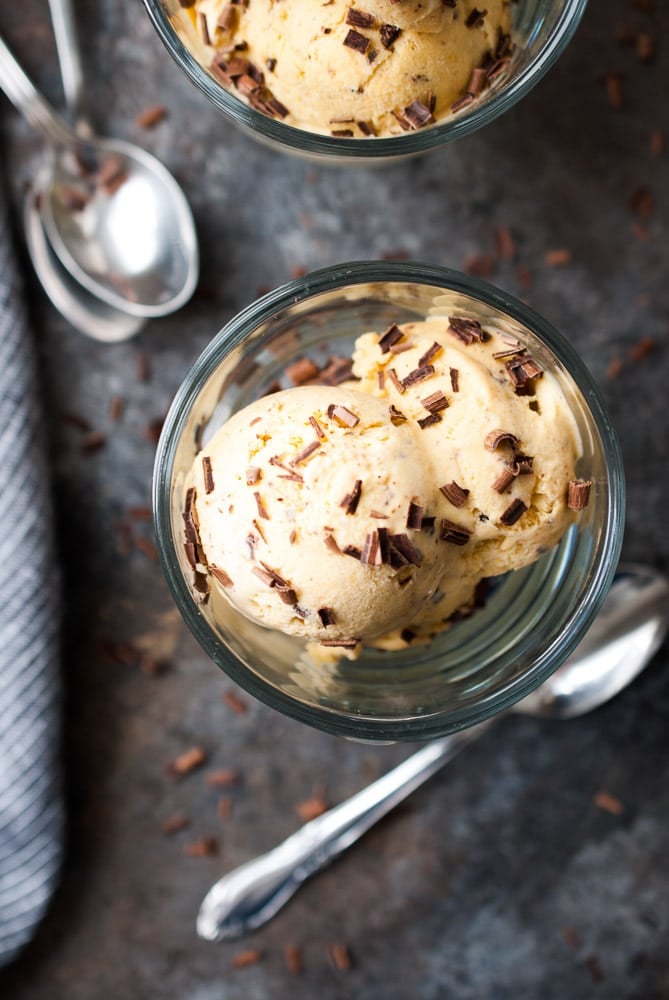 No Churn Pumpkin Chocolate Chunk Ice Cream