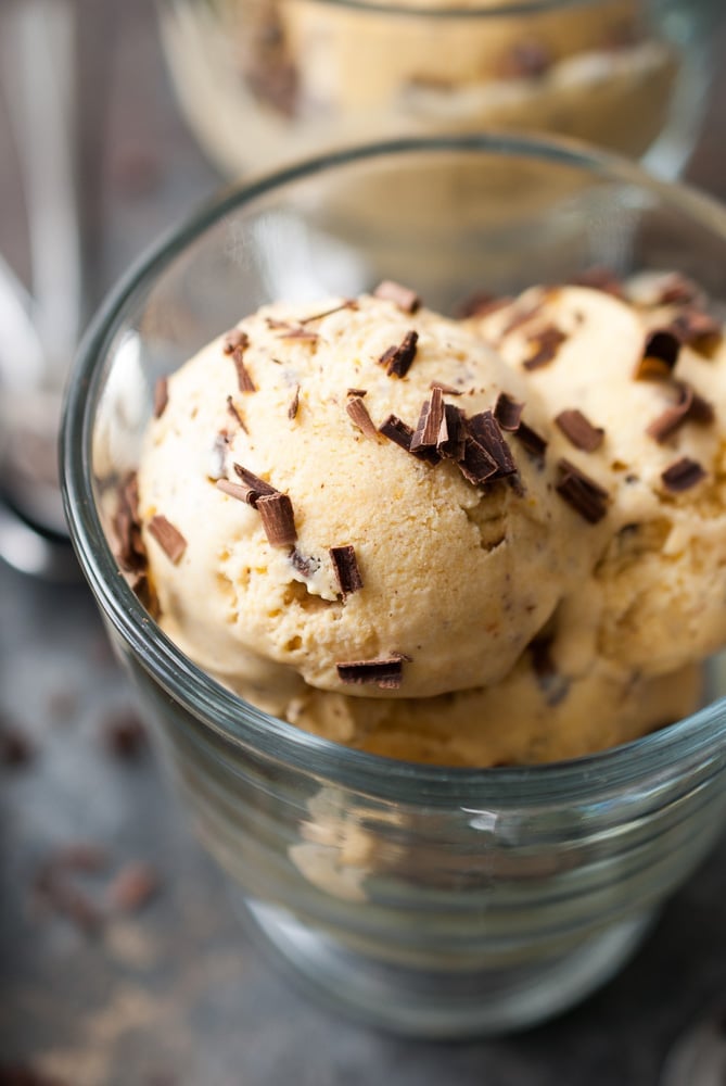 No Churn Pumpkin Chocolate Chunk Ice Cream