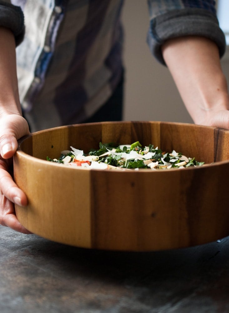 Chopped Kale & Broccolini Salad w/ Lemon Tahini Dressing