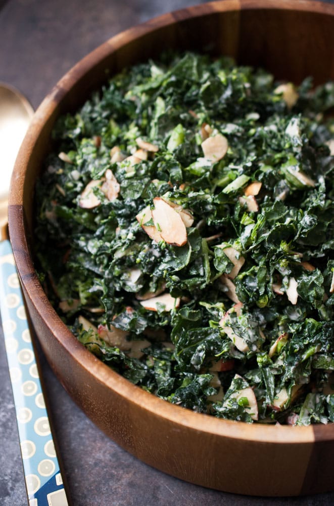 Chopped Kale & Broccolini Salad w/ Lemon Tahini Dressing