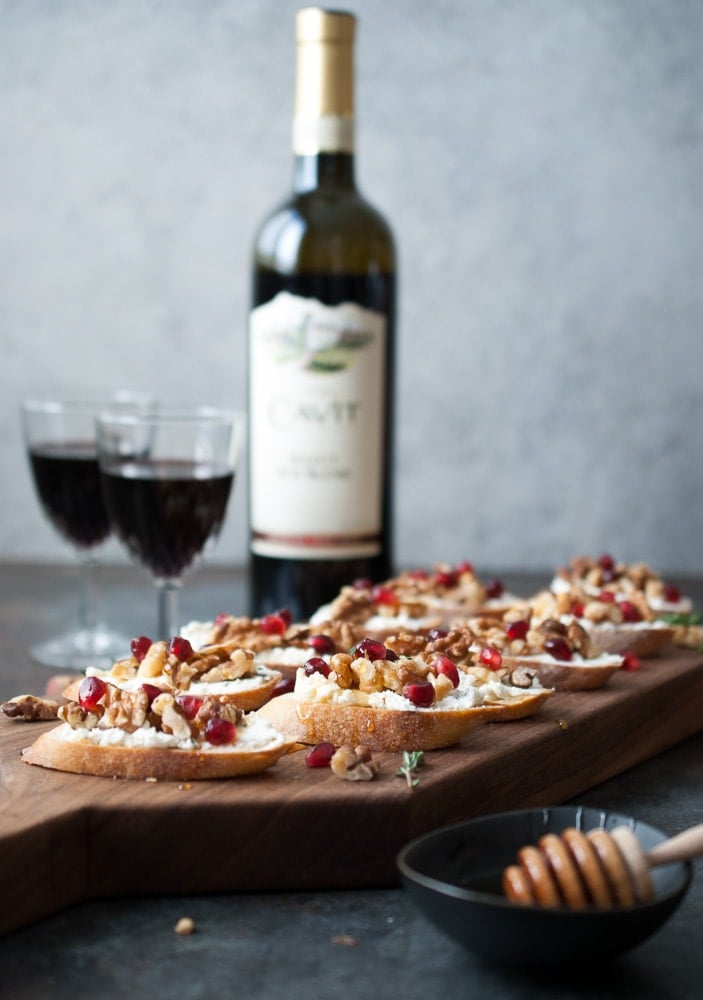 Goat Cheese & Walnut Crostini