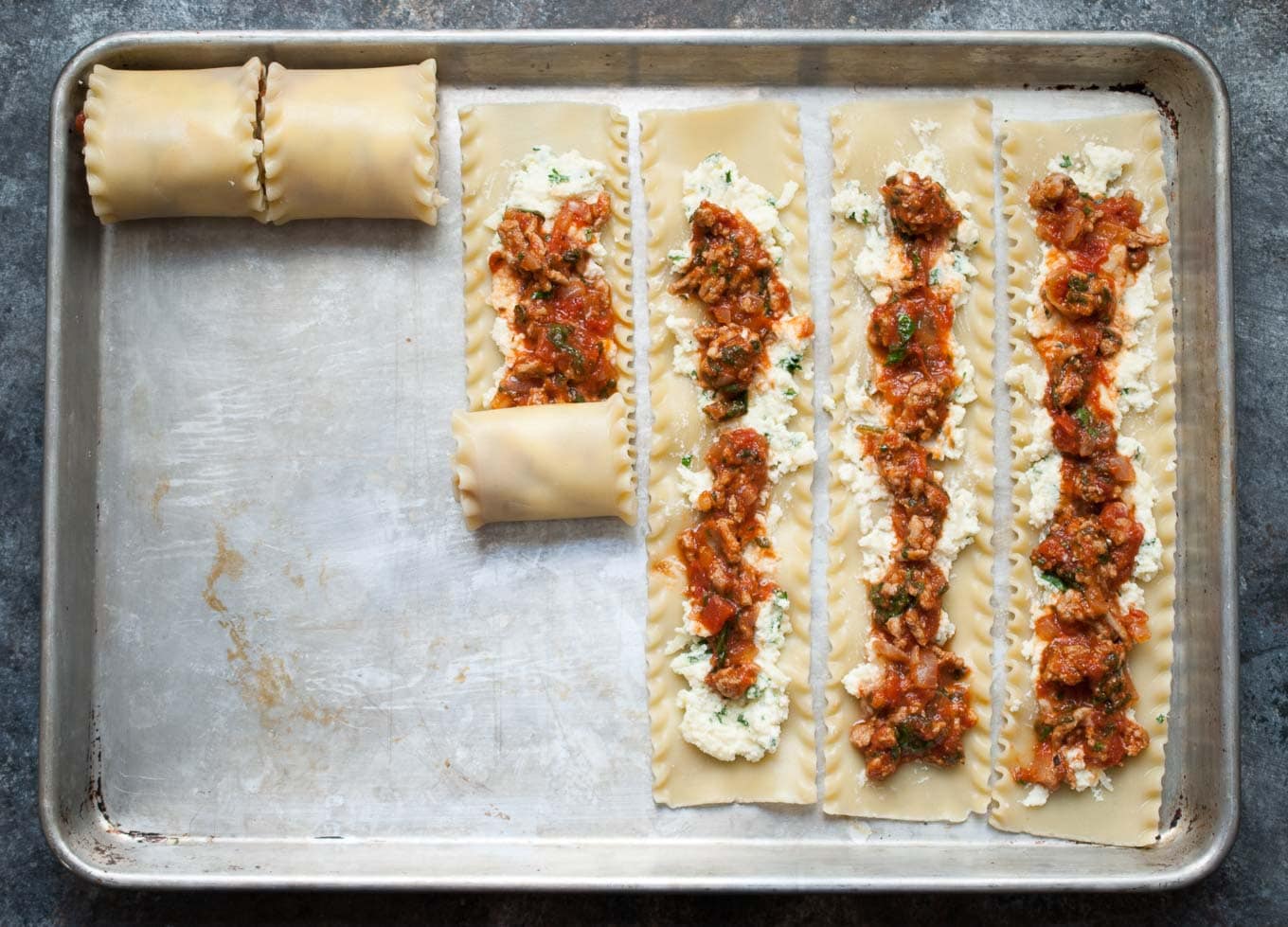 Turkey Spinach Lasagna Roll Ups