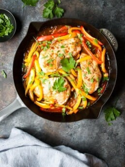 Sweet Ginger Glazed Chicken & Peppers