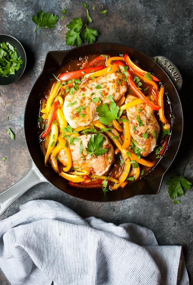 Sweet Ginger Glazed Chicken & Peppers