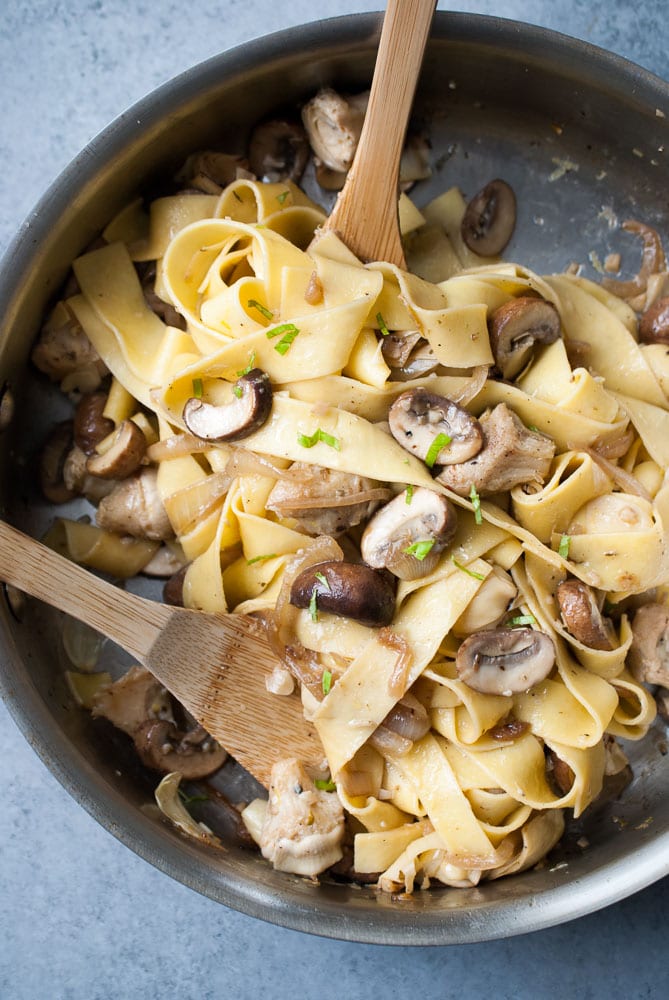 Grilled Artichoke & Mushroom Pasta