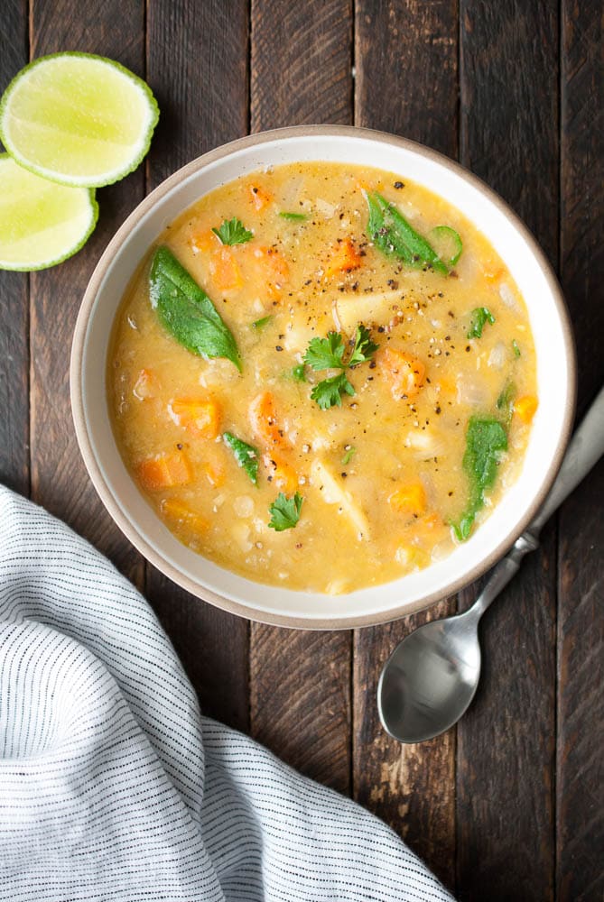 Instant Pot Split Pea & Lentil Soup