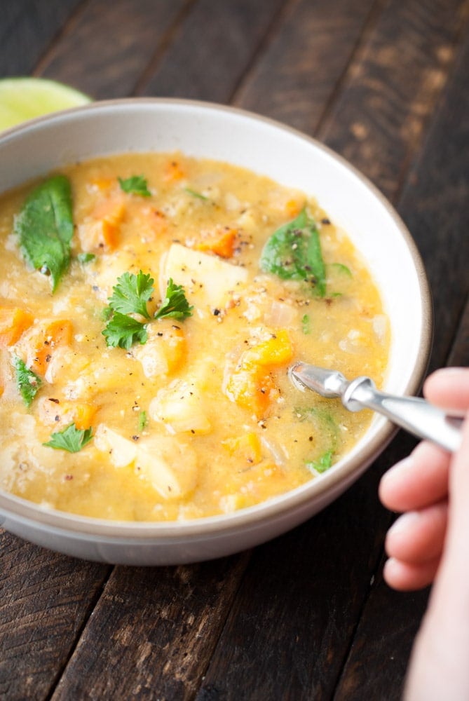 Instant Pot Split Pea & Lentil Soup