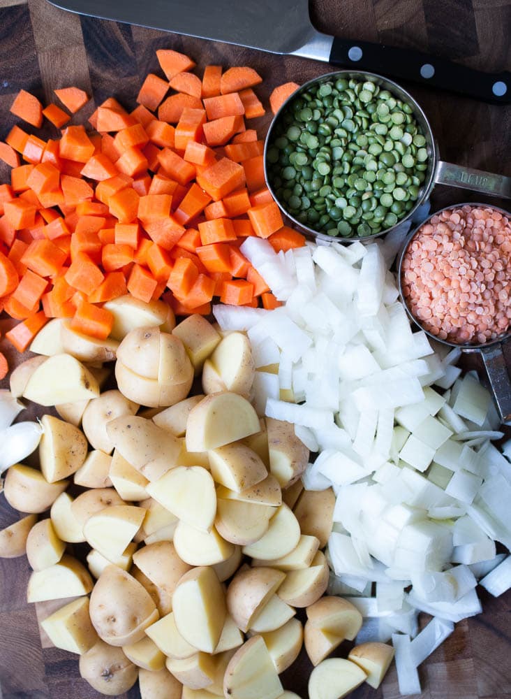 Instant Pot Split Pea & Lentil Soup