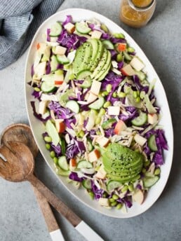 Cabbage Salad w/ Apples, Cucumber & Avocado