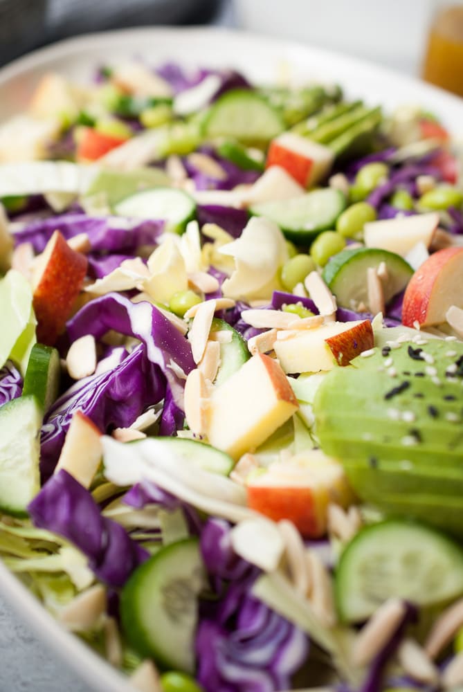 Cabbage Salad w/ Apples, Cucumber & Avocado