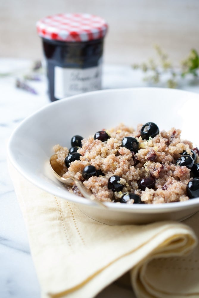 Coconut Cherry Blueberry Quinoa
