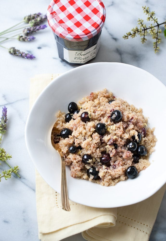 Coconut Cherry Blueberry Quinoa
