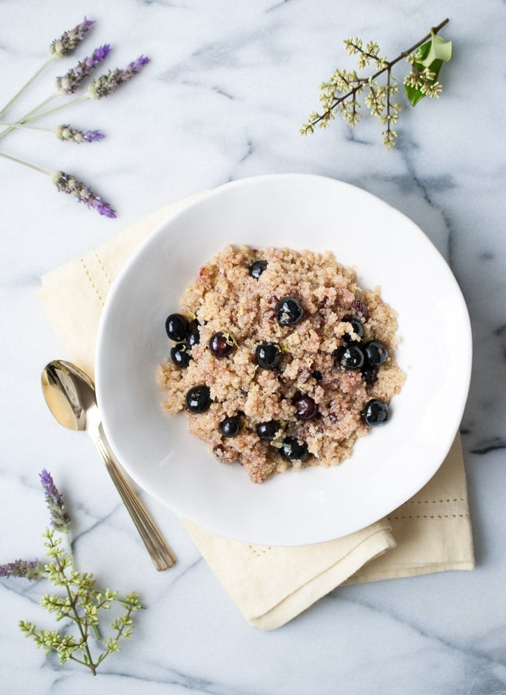 Coconut Cherry Blueberry Quinoa