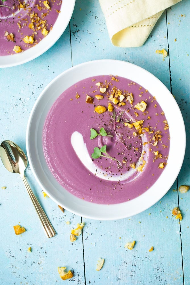 Purple Sweet Potato Unicorn Soup