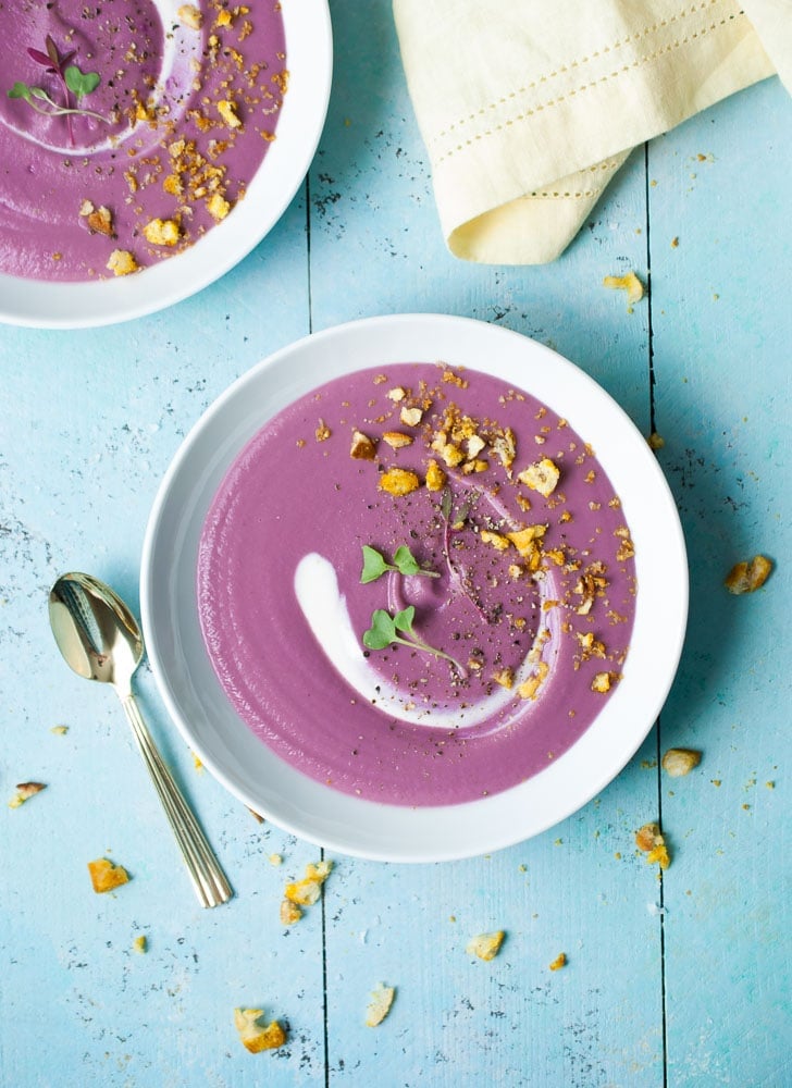 Purple Sweet Potato Unicorn Soup