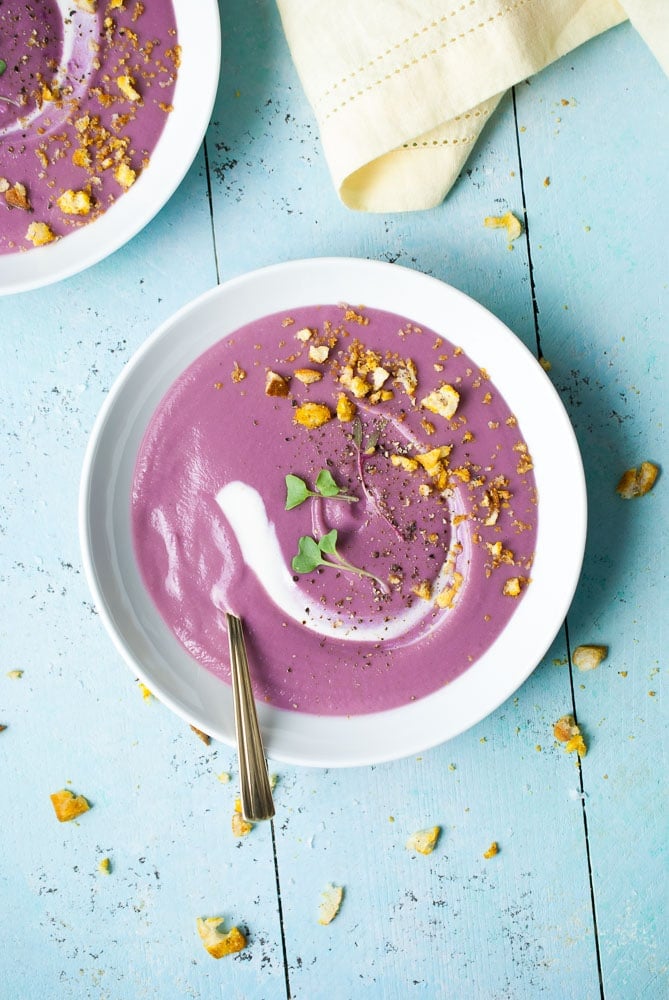 Purple Sweet Potato Unicorn Soup