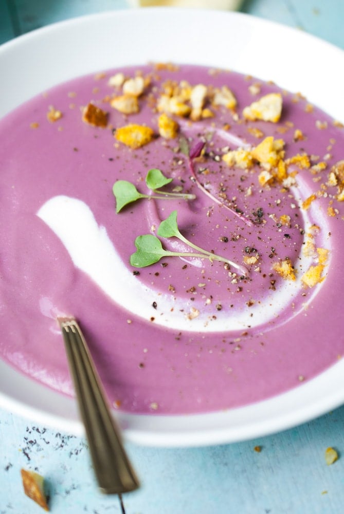 Purple Sweet Potato Unicorn Soup