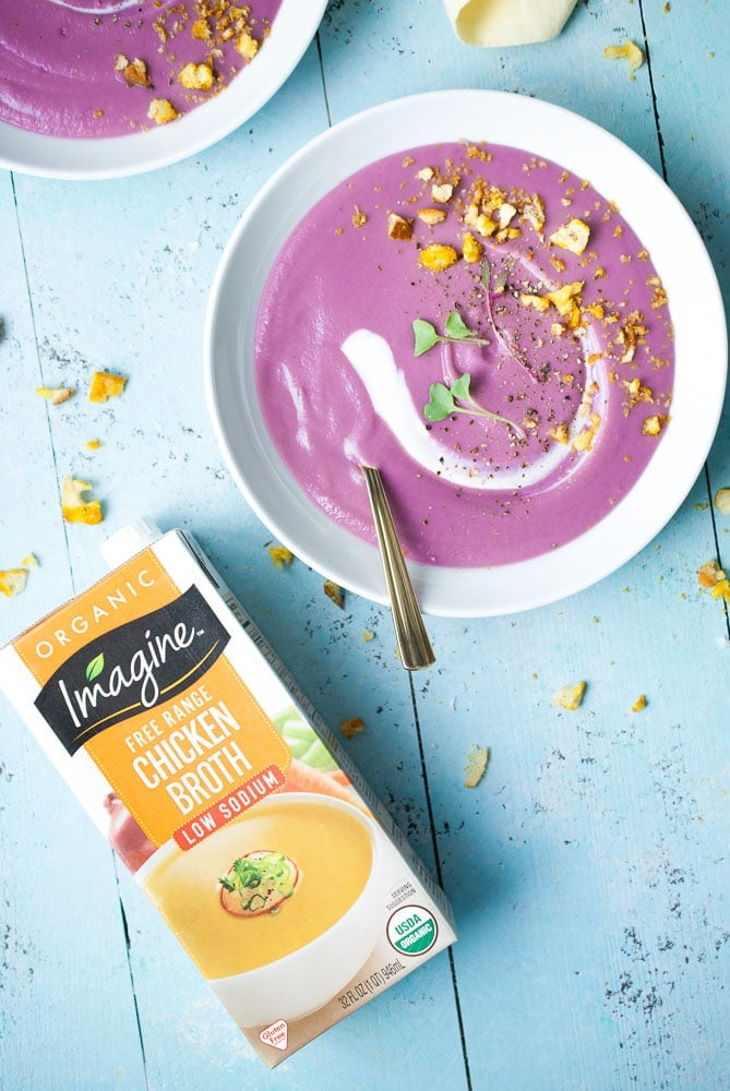 Purple Sweet Potato Unicorn Soup