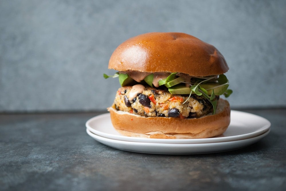 Crispy Quinoa Black Bean Burgers