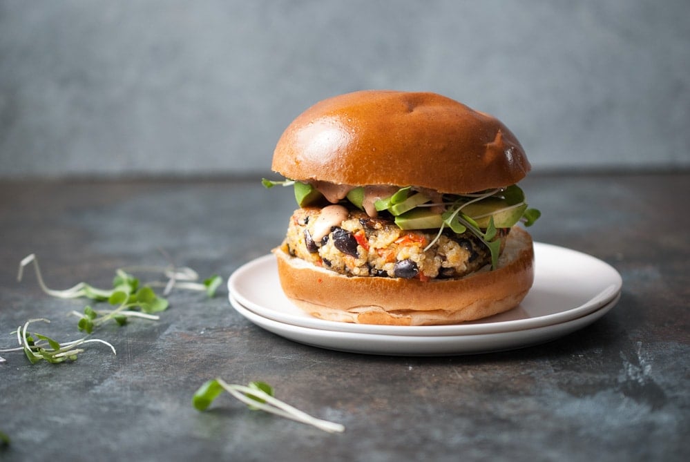 Crispy Quinoa Black Bean Burgers