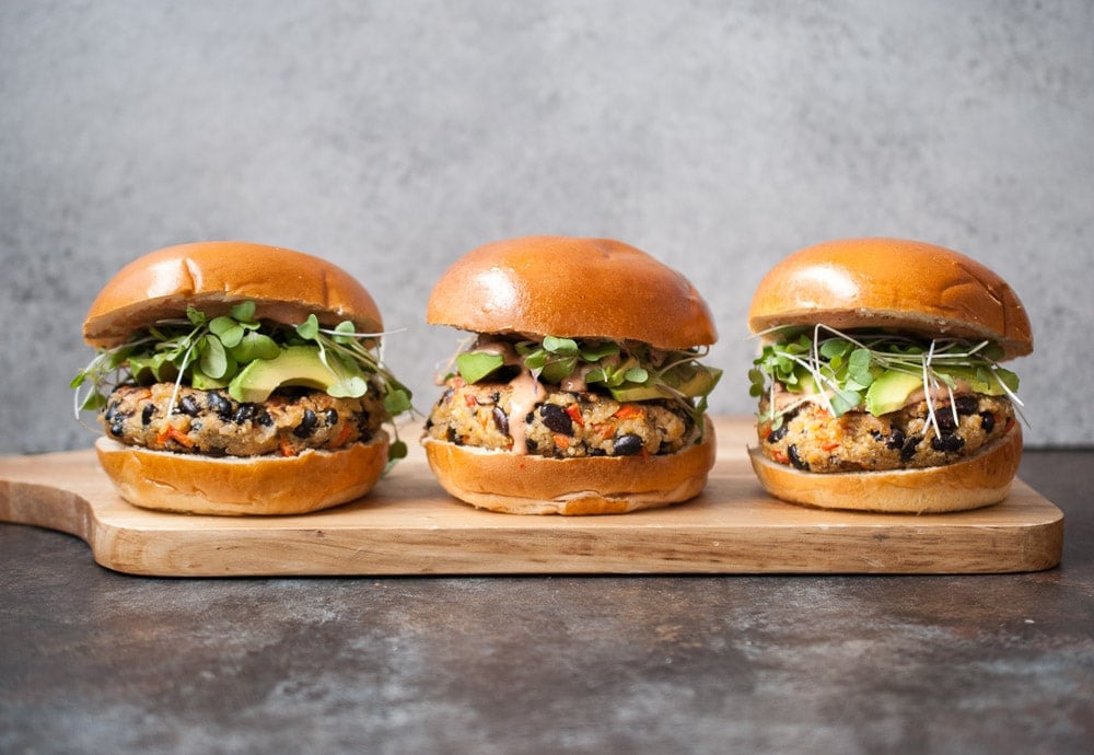 Crispy Quinoa Black Bean Burgers