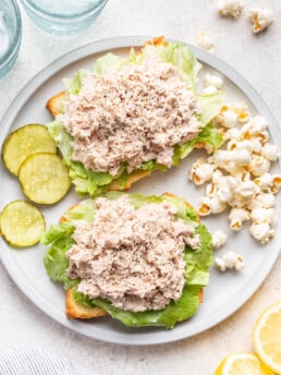 open face tuna sandwich