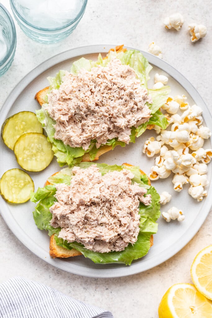 open face tuna sandwich